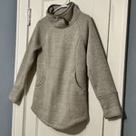 prAna  NWT thermal threads tunic jacket sweatshirt grey size XS kangaroo pocket Photo 4