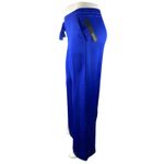 Badgley Mischka NEW Women's Blue High Rise Tassel Tie Wide Leg Trousers Pants L Photo 1