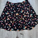 Carole Little Button Front Floral Mini Skirt Black Multicolor No Stretch Small Size undefined Photo 0
