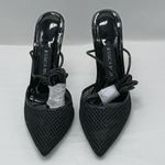 Jessica Rich Lace Up Pumps Women's 37 Black Pointed Toe Whimsygoth Shoes Sandals Size 6.5 Photo 3