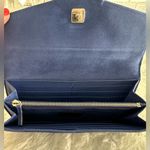 Fendi Authentic  continental‎ blue leather wallet Photo 8