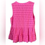 Vineyard Vines  Allamanda Eyelet Tiered Tassel Top Pink Lined Vacation Summer XS Photo 2