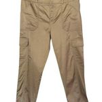 Cache  Gold Satin Type Rayon Crop Cargo Pant Stretch Finished Seams NWT $118 Photo 0