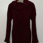89th & Madison Ribbed Chenille Turtleneck Sweater Plum Women’s Large L Purple Photo 0