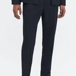 Filippa K Terry Cropped Slim Fit Wool Blend Trousers in Black Men's sz. 48 or M Size M Photo 0