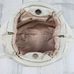 Solid Ivory Genuine Leather Reptile Textured Crossbody Bag Women's Purse Photo 5