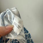 White & Blue Floral Striped Ruffle Halter Top + Matching Maxi Skirt Set S Photo 9