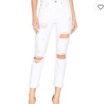 GRLFRND  Karolina White Distressed Denim Size 27 Hi Rise Photo 0