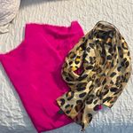 Echo Vibrant Pink Silk Scarf and Leopard Scarf Photo 0