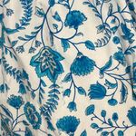 Draper James  Flutter Ruffle Strap Midi Dress Blue Floral Paisley Cottagecore med Photo 6