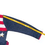 VTG Tiara American Flag Sweater M Zip Patriotic USA July 4th Sequin Knit 80s 90s Blue Size M Photo 7