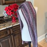 Pink and Purple Zigzag Cozy Knit Scarf Photo 4