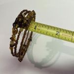 Women’s Stretchy Spiral Brown Beaded Costume Bracelet Photo 2