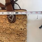 Brighton  Joplin Straw Tote Handbag Purse Raffia Woven Leather Trim Charm Boho Photo 10