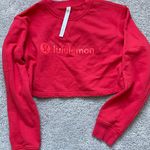 Lululemon Red/orange Lulu lemon Cropped Sweatshirt  Photo 3