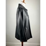 Peletaria Solsona Spain Black Leather Jacket Western Style Button Front Size 42 Photo 9