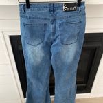 DELIA*S BY DOLLS KILL TOTALLY TRIPPIN FLARED JEANS Y2K SIZE MEDIUM NWT Blue Photo 5