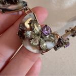 Charming Charlie Charming Charlies Grey Purple Acrylic Rhinestone Statement Necklace Womens Photo 5