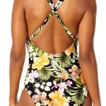 Hurley  Floral Hibiscus Waikiki Wonder One Piece Cross Back Swimsuit Photo 1