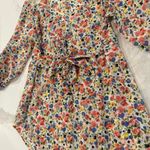 American Rag  Cie Cottagecore Floral Tie Back Sheer Peasant Top Womens Small Lace Photo 6