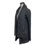 Michael Kors Gray Wool Cardigan Womens Crochet Chunky Granola Girl Soft Prep XS Photo 2