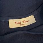 Full Moon Cheryl Maternity Tie Front Blouse in Navy size 2X Laser Cut Out Floral Blue Photo 10