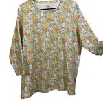 kim rogers Perfectly Soft Fun Funky Eclectic Tropical Giraffe Print Cotton Top Photo 0