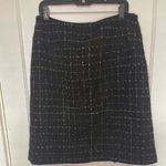 Bob Mackie Y2K Tweed Skirt Black Lime Green F Photo 2
