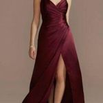 Galina Signature Charmeuse Draped Strappy Dress Red Size 2 Photo 0