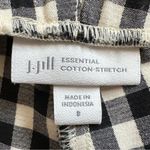 J. Jill Essential Cotton Stretch Gingham Pull On Pants, Size 8 Black Photo 8