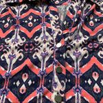 ⭐️ Navy & Pink Abstract Paisley Print Boho Festival Short Sleeve Top Size undefined Photo 1