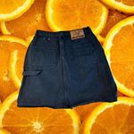 Vintage Femme Fatale Denim‎ Mini Skirt Size 11/12 Blue Photo 2