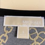 MICHAEL Michael Kors Women’s Chain Link Print Jersey Knit Black Gold Shift Dress Photo 7