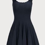 Rihoas Women's Navy Knitted Sweater Dress Blue Size One size Photo 5