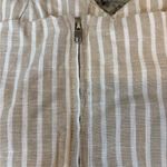 Miss Me  Beige Striped Lace-Up Crop Top Photo 5