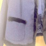 Talbots  Speckled wool faux fur trim Navy blazer size 12p Photo 8