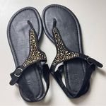 Mixit Women's Black with Rhinestone Detailing T Strap Style Sandals Sz 7 Photo 1