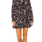 Free People Lighten Up Floral Long Sleeve Mini Ruffle Shirt Dress, Size Medium Photo 1