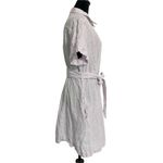 Hill House  Size Large Linen The Laura Dress Lilac Stripe $165 Photo 3
