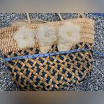 PRELOVED STRAW TOTE BAG Blue Photo 1