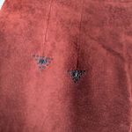 Vintage Pia Rucci Suede Beaded Embellished Maroon Skirt Suit Brown Photo 9