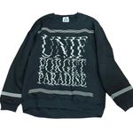 Unif ‘Forget Paradise’ Pullover Crewneck Sweatshirt - Size Large - Black & White Photo 8