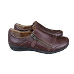 Taos Character Leather Shoes‎ Women's US 7 Brown Zip Up Comfort Casual Loafers Photo 1