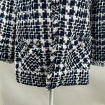 Dennis Basso Women Tweed Blazer with Frayed Lapel Size 4 NWOT Photo 2