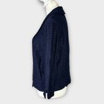 St. John  Blazer Jacket Women's Large Navy Blue 3/4 Sleeves Front Button Closure Photo 1