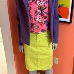 Chartreuse jean midi skirt size 8 Tribal Brand Photo 0