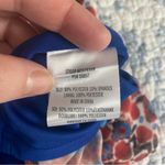 Eva Franco Blue and Red Bohemian Long Sleeve Lined Maxi Dress Size Medium Photo 3