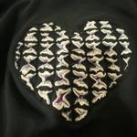 Hanes Her Way Womens 3D Black Pullover Heart Love Floral Graphic Sweatshirt - Size S Photo 5