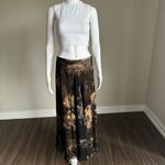 Dana Buchman  Black And Gold Silk Sheer Layered Maxi Skirt Photo 1