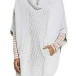 CAbi  Cowl Neck Poncho Sweater Cape Cableknit Glacier Gray Size Small S Oversized Photo 0